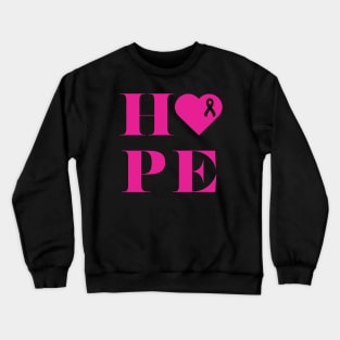 Breast Cancer Awareness Support Pink Ribbon Crewneck Sweatshirt